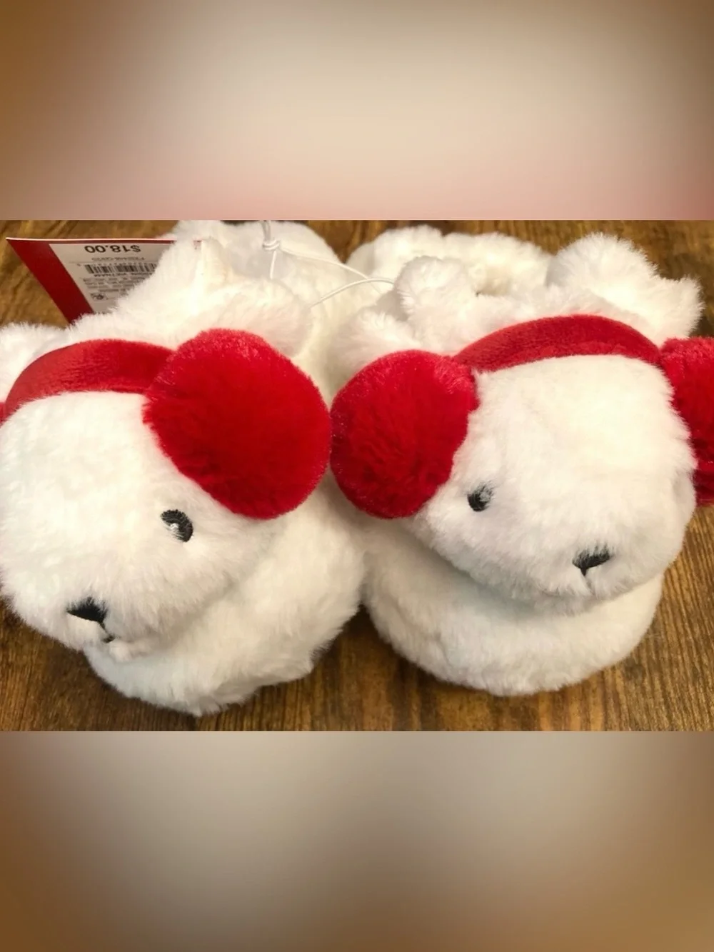 Wondershop Toddler Winter Mouse Scuff Slippers Size Large (9T-10T) new